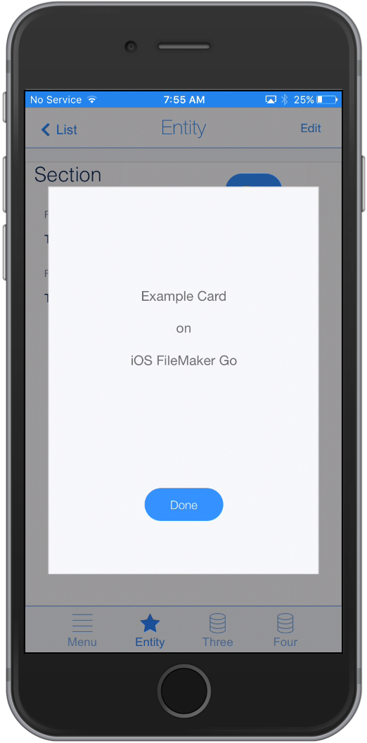 iOS, filemaker go, card window, filemaker 16