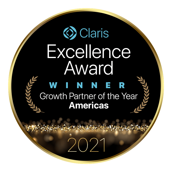 Claris Excellence Award Winner Growth Partner of the Year Americas 2021