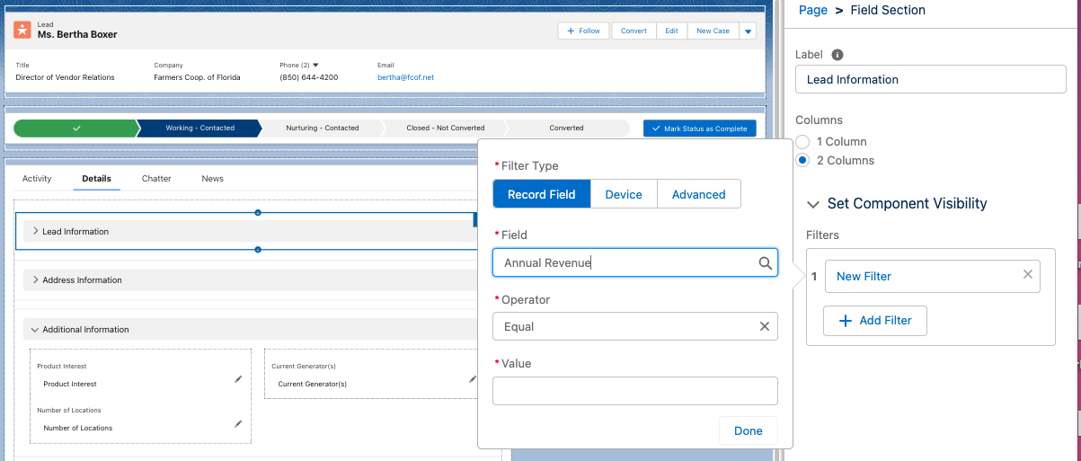 salesforce experience cloud component visibility
