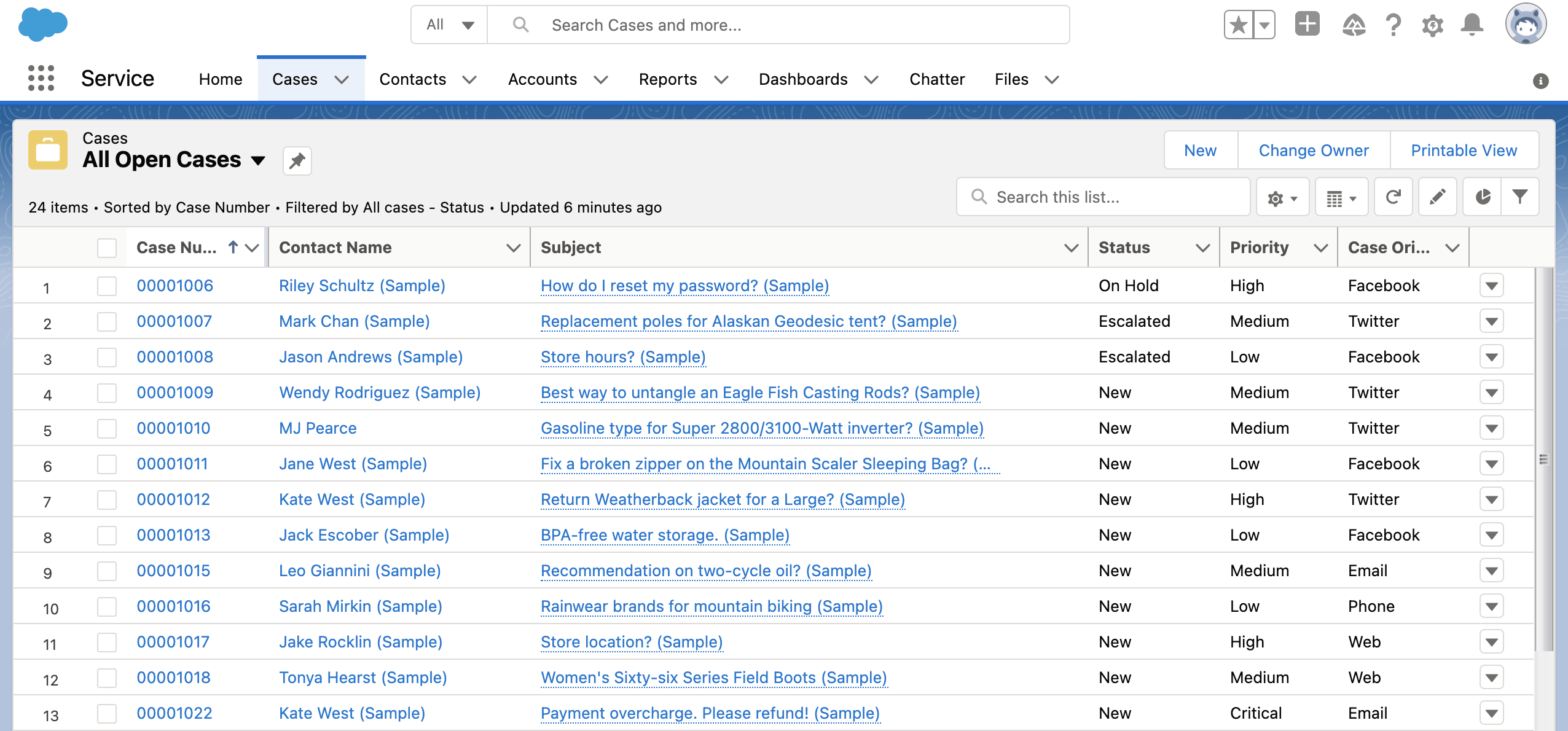 Salesforce Case Function Examples