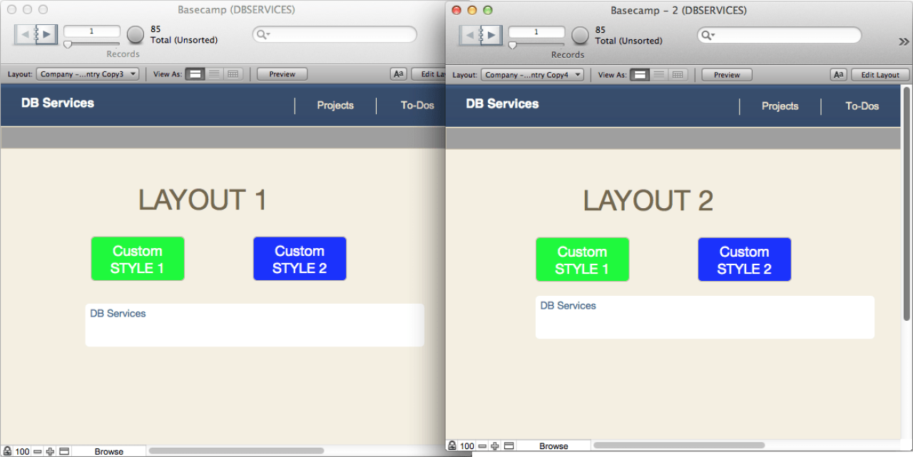 FileMaker Theme Style Demo 1.