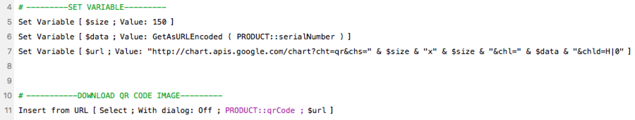 FileMaker barcode download QR code.
