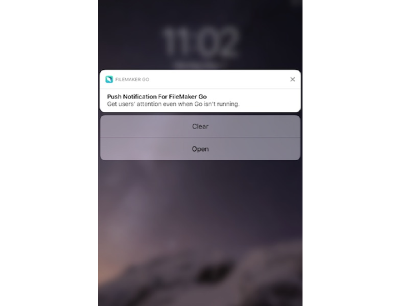 push notifications in filemaker go.