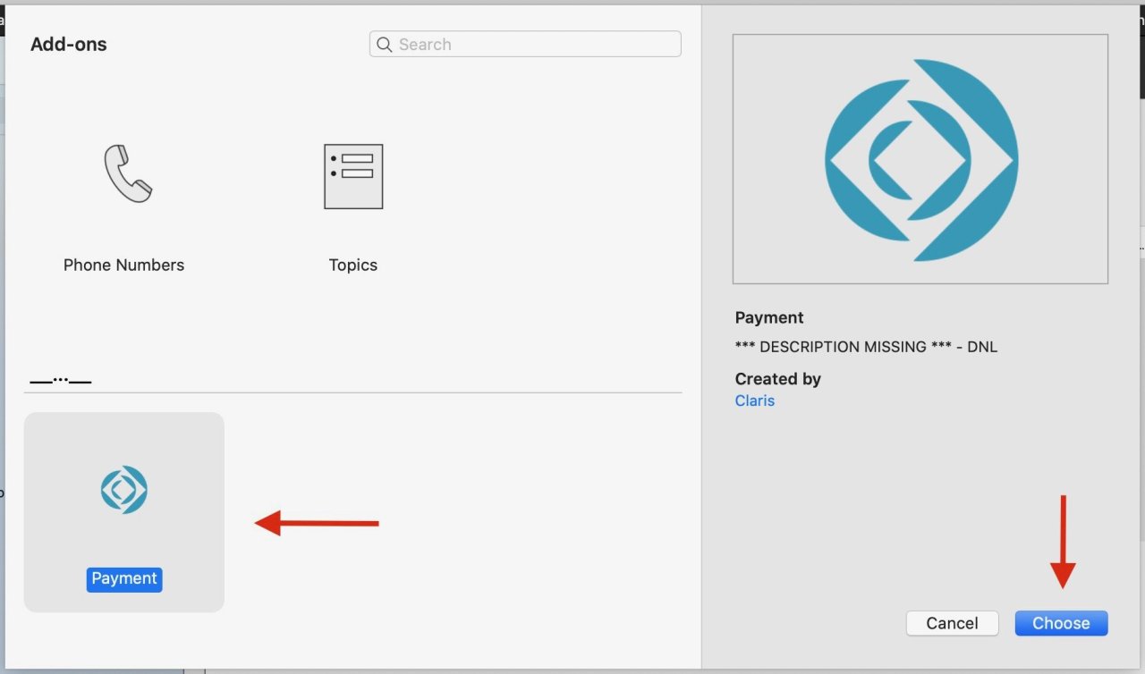 filemaker add on install custom add on.