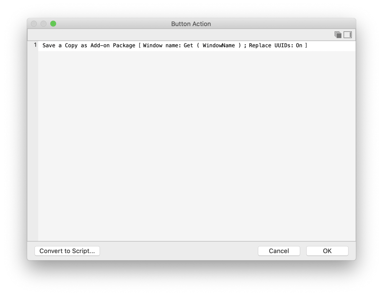 filemaker save a copy as add on package.