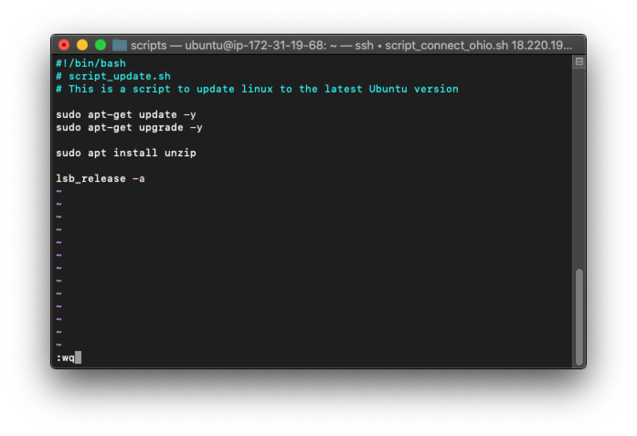 Adding text to a script.