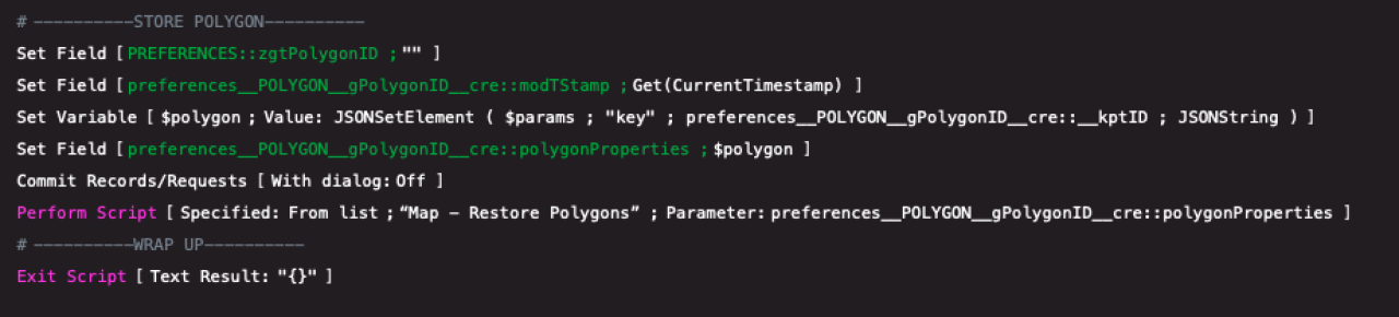 Storing Polygons.