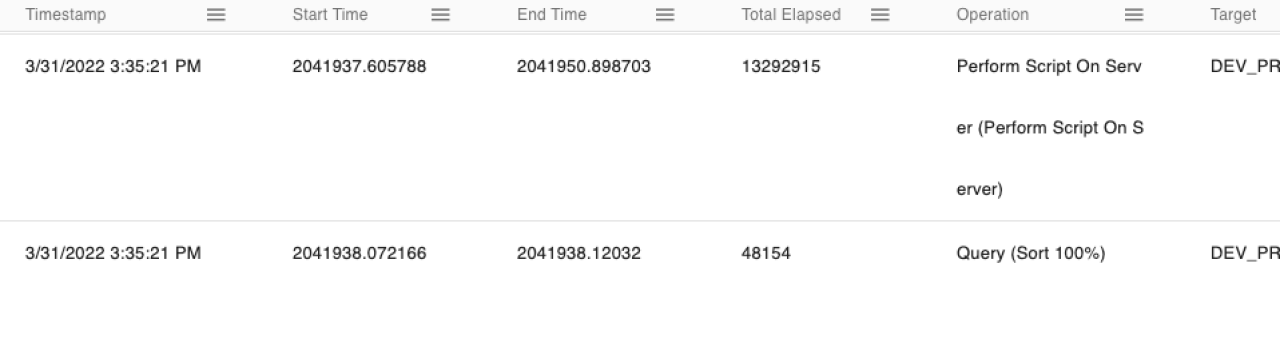 claris filemaker server 19.2 script performance.
