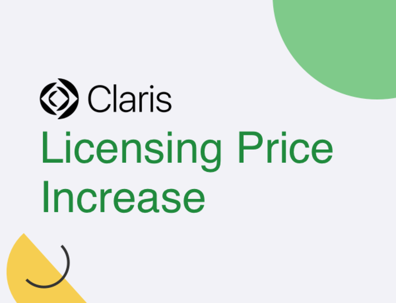 claris licensing price increase.