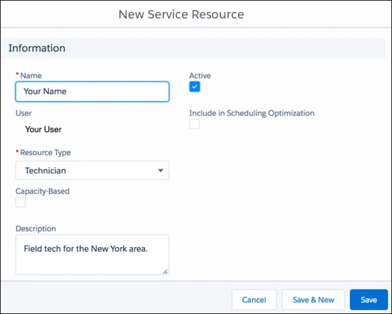 salesforce field service workforce.