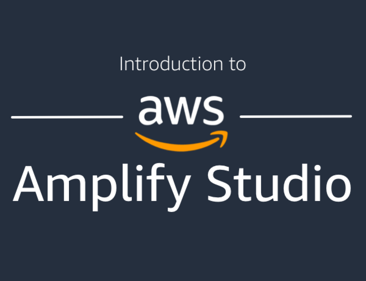 aws introduction to amplify studio.