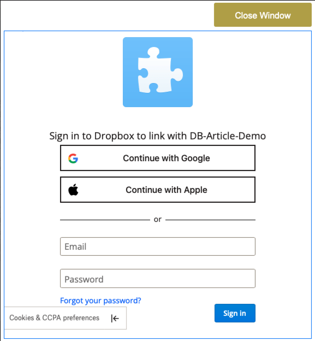 filemaker dropbox integration login webview.