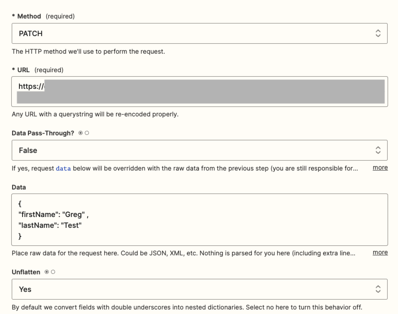 filemaker zapier patch method.