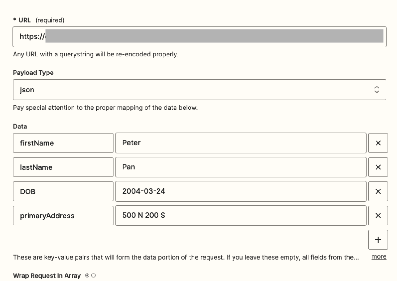 filemaker zapier post request.
