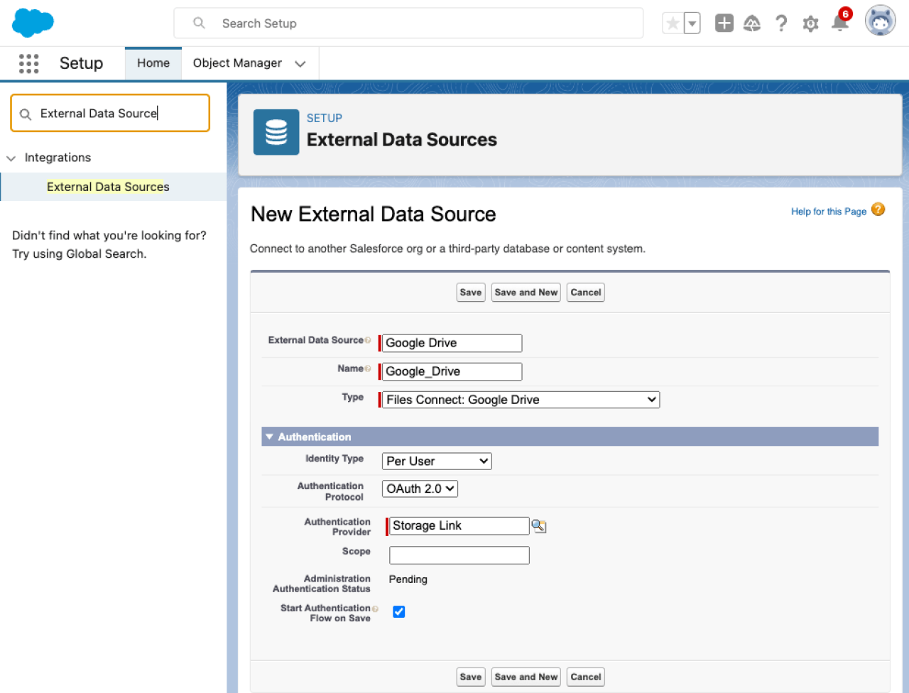 external file storage salesforce external data source.