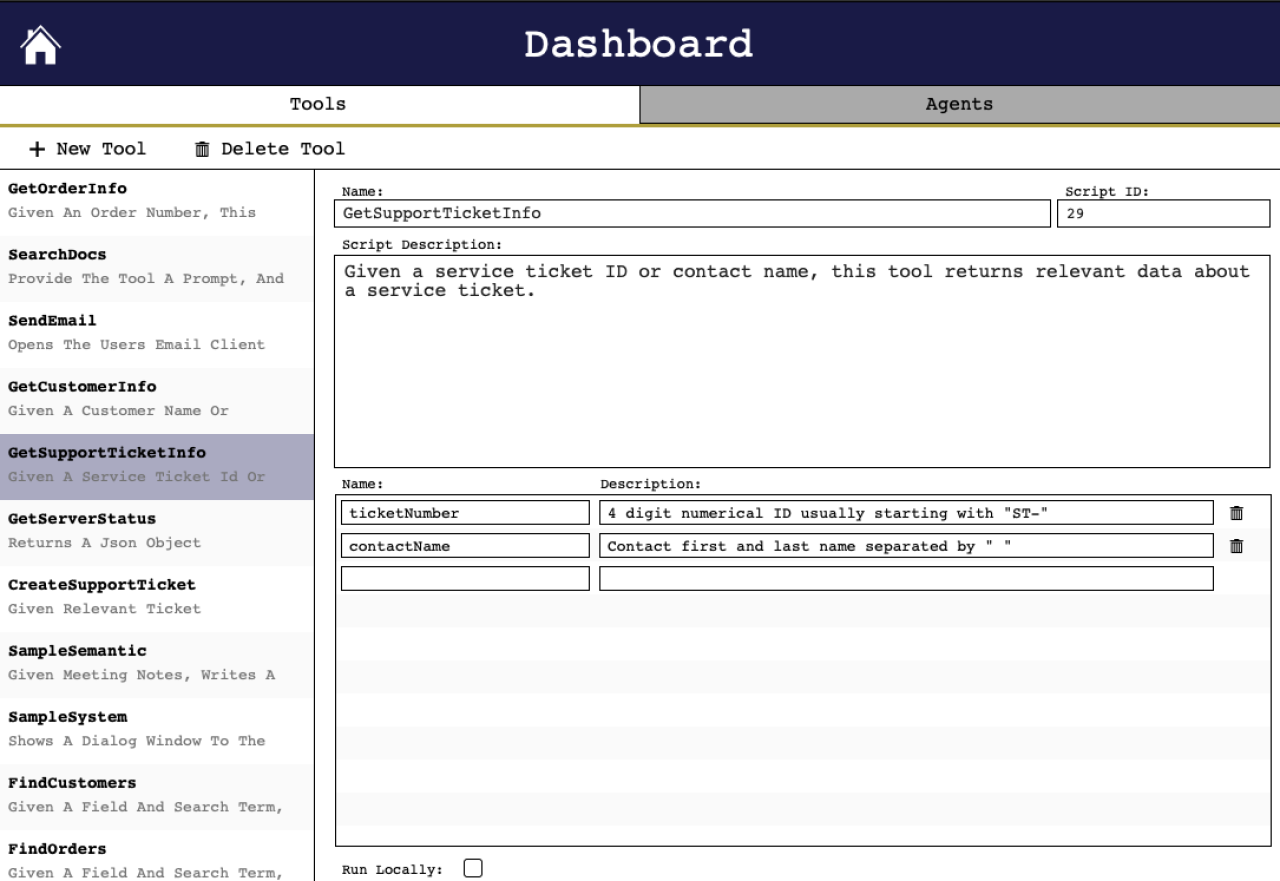 Building AI Chatbots for Claris FileMaker User Powered Support Defining a Tool.