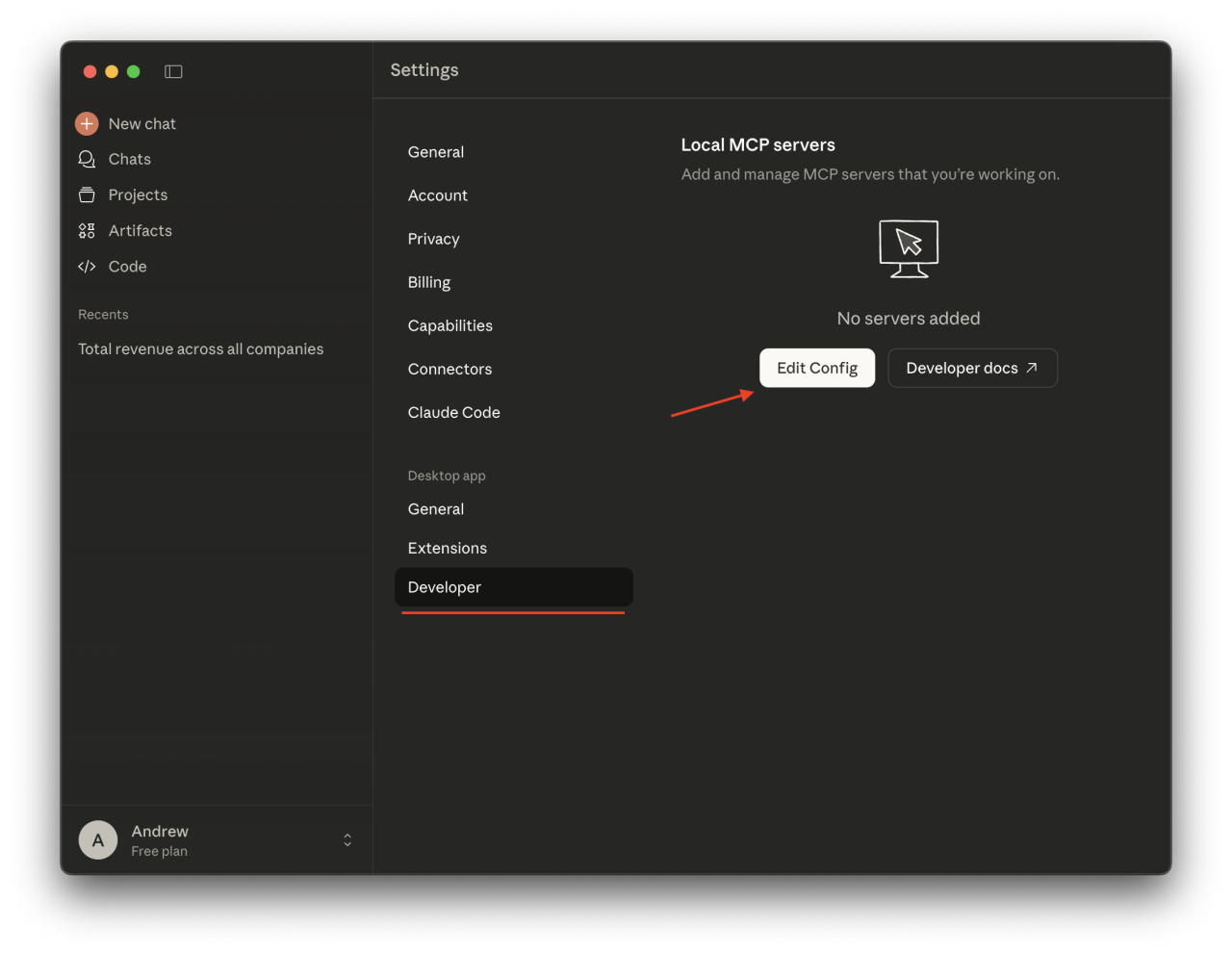 Claris MCP for FileMaker Claude Config.