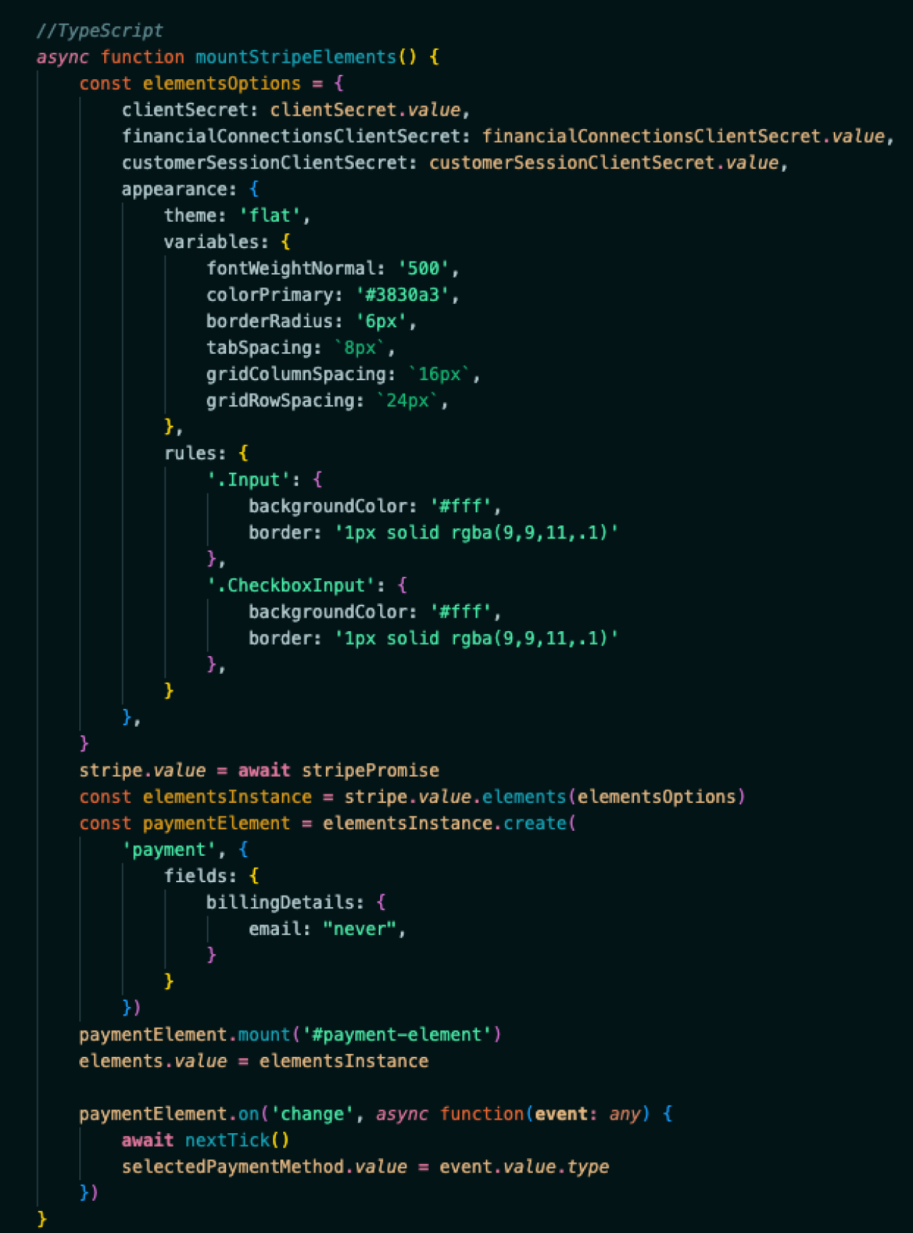 ACH Payment Processing with Stripe Mount Element Function.