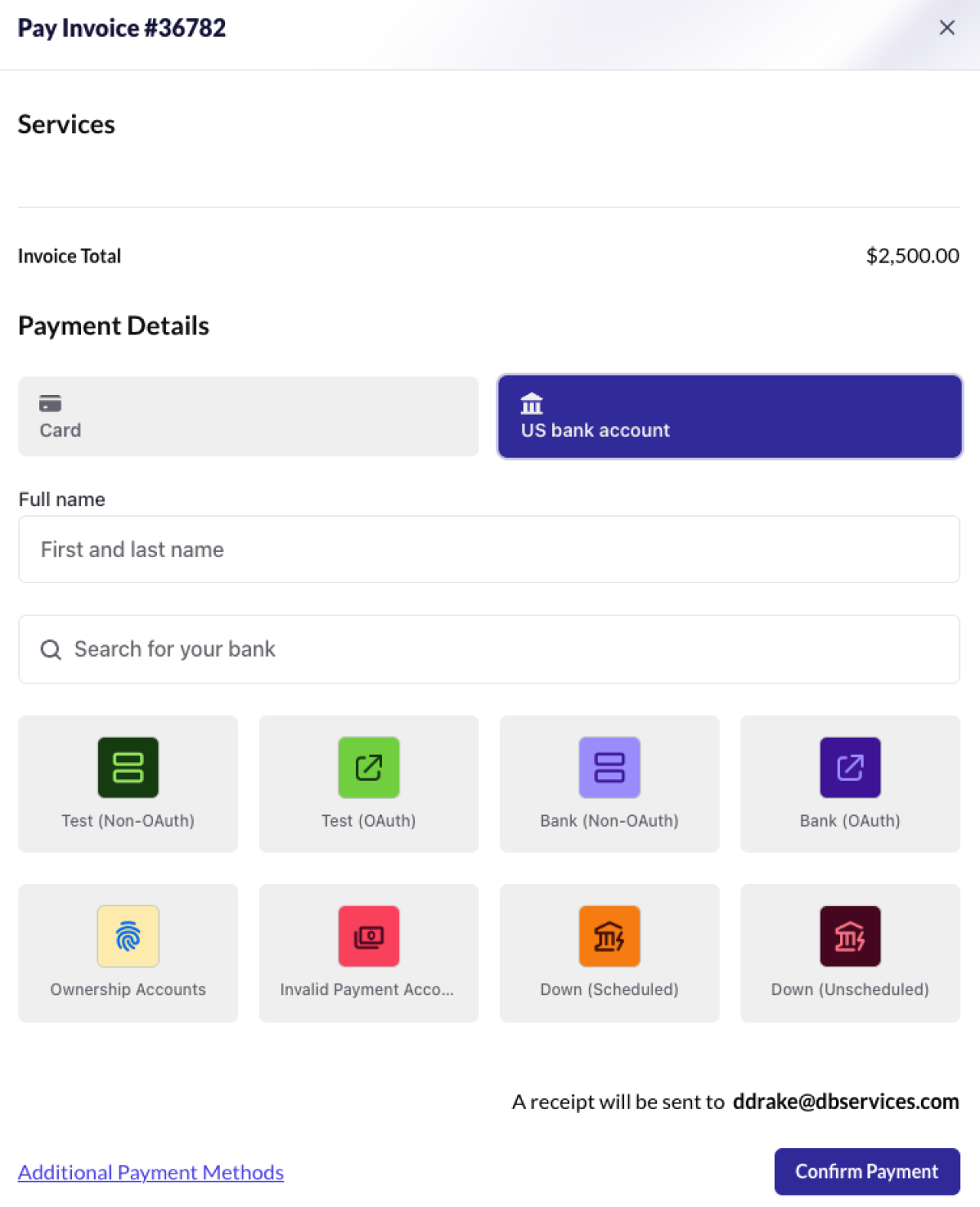 ACH Payment Processing with Stripe Stripe Element.