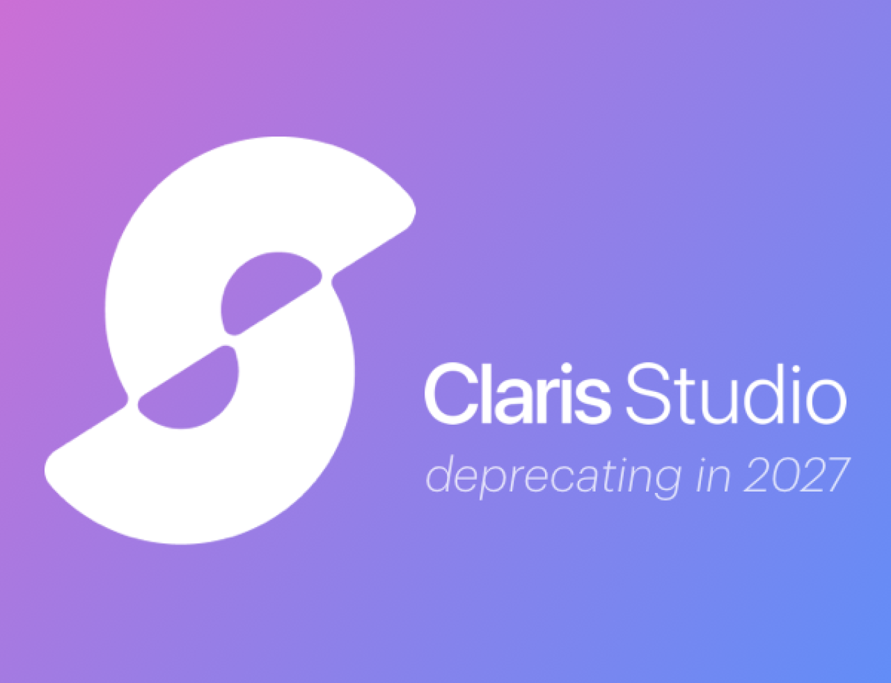 Claris Studio Deprecating in 2027.
