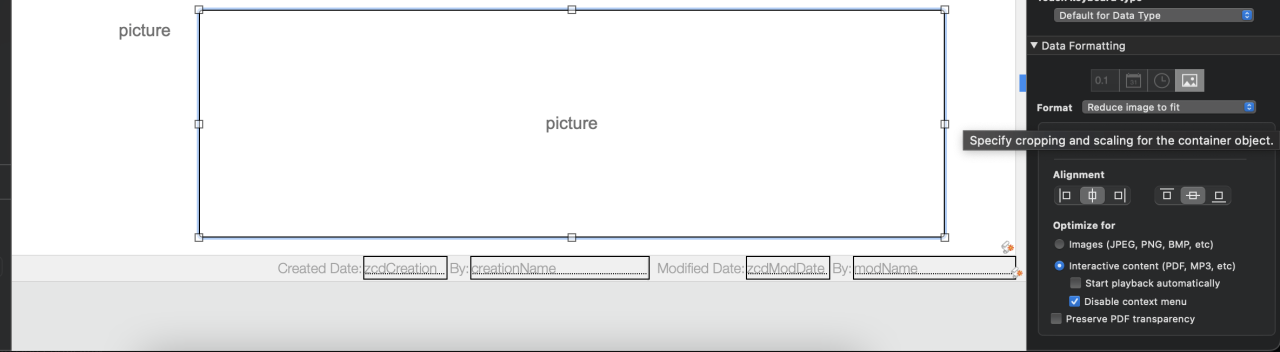 claris filemaker 19.6 disable context menu for interactive containers.