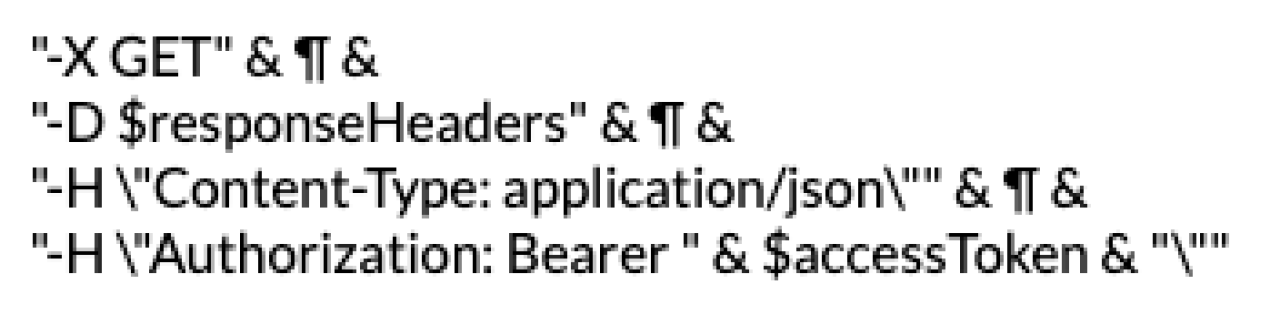 Claris FileMaker Zoom Integration cURL header for getting a list of meetings from Zoom.
