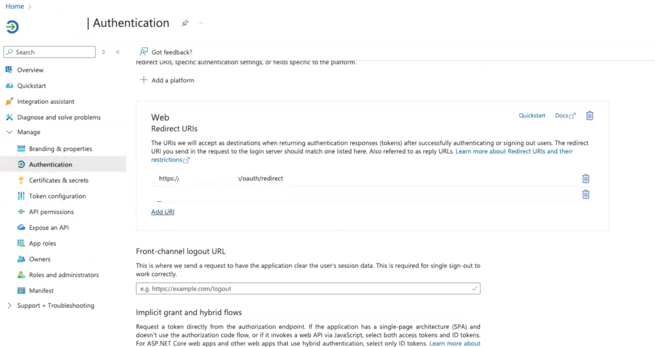 Configuring Microsoft Azure SSO for Claris FileMaker microsoft authentication settings.