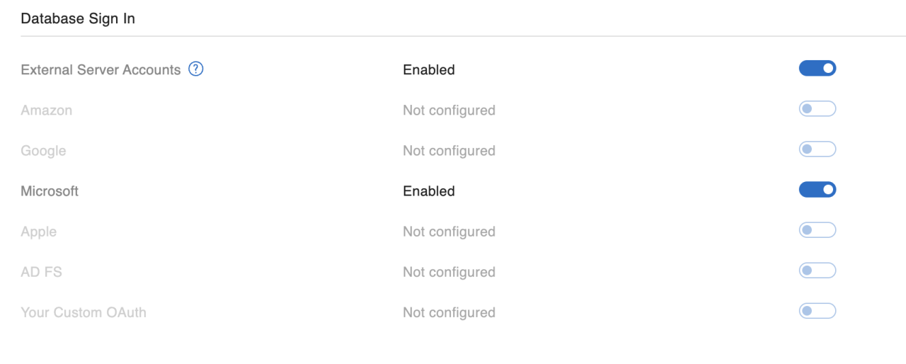 Configuring Microsoft Azure SSO for Claris FileMaker microsoft azure database sign in.