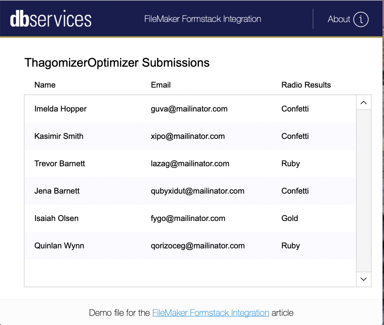 Collect Form submissions with Filemaker!.