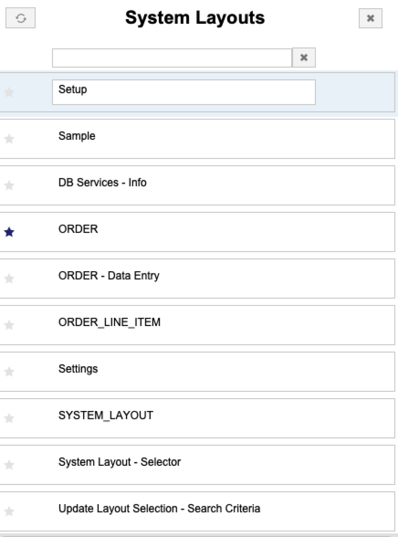 filemaker user defined logic layout selector.