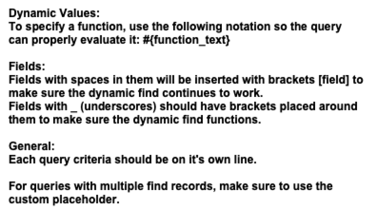 filemaker user defined logic limit criteria important notes.