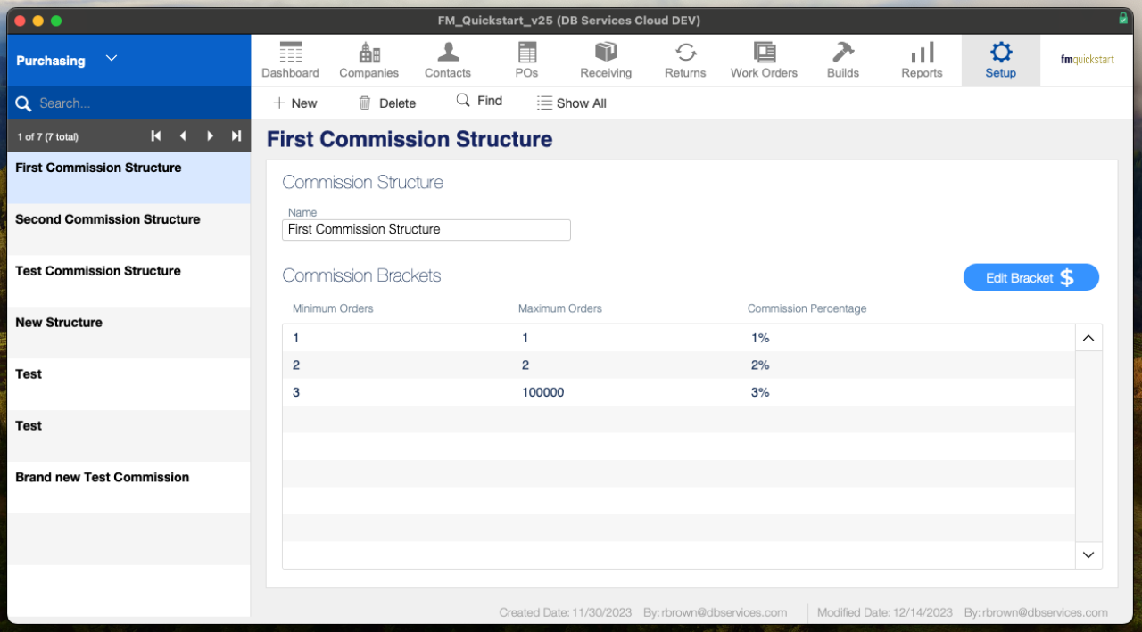 fm quickstart commission structure module.