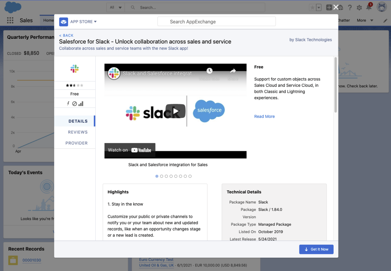 Salesforce AppExchange.