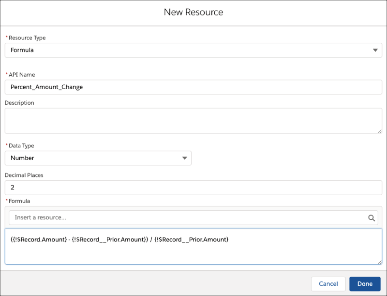 Salesforce Flow- Adding a new resource.