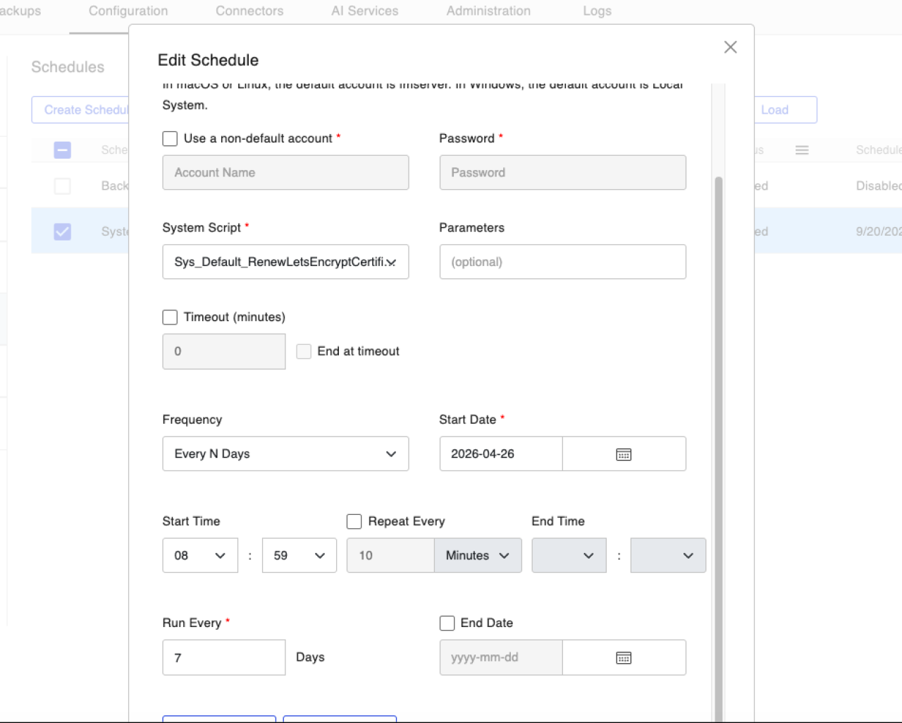 Setting Up Let's Encrypt SSL in FileMaker Server Renewal Schedule.