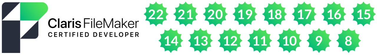 claris filemaker certifications db services.