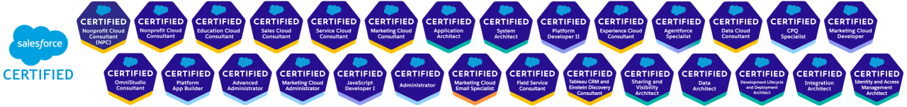salesforce certifications db services.