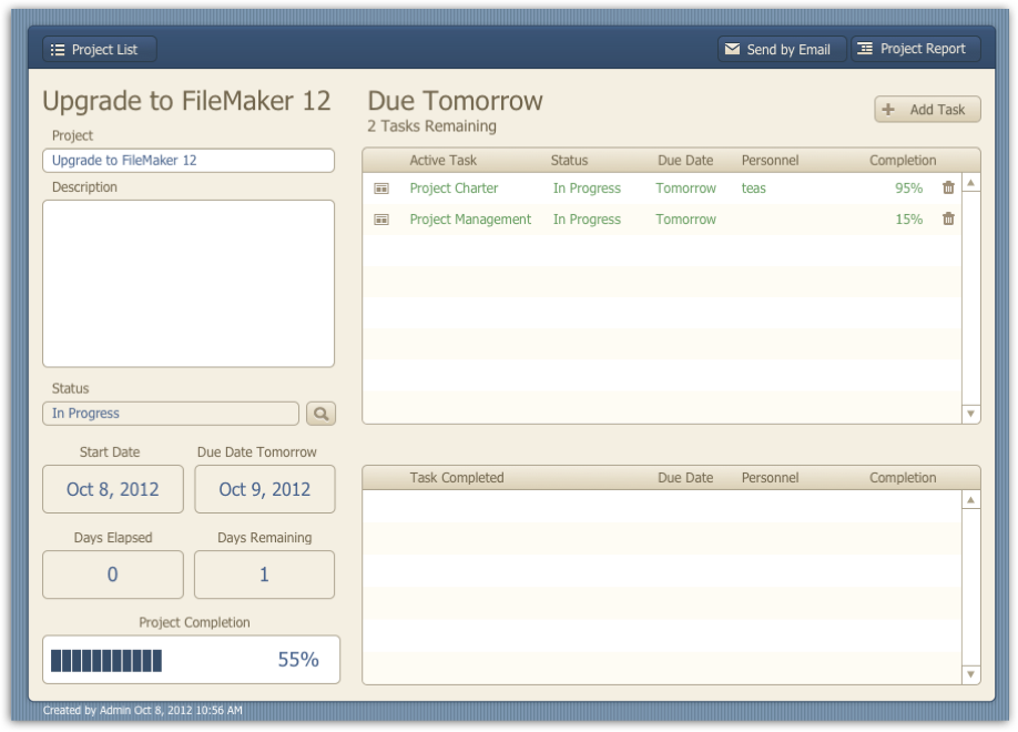 FileMaker 12 Starter Solutions - Projects