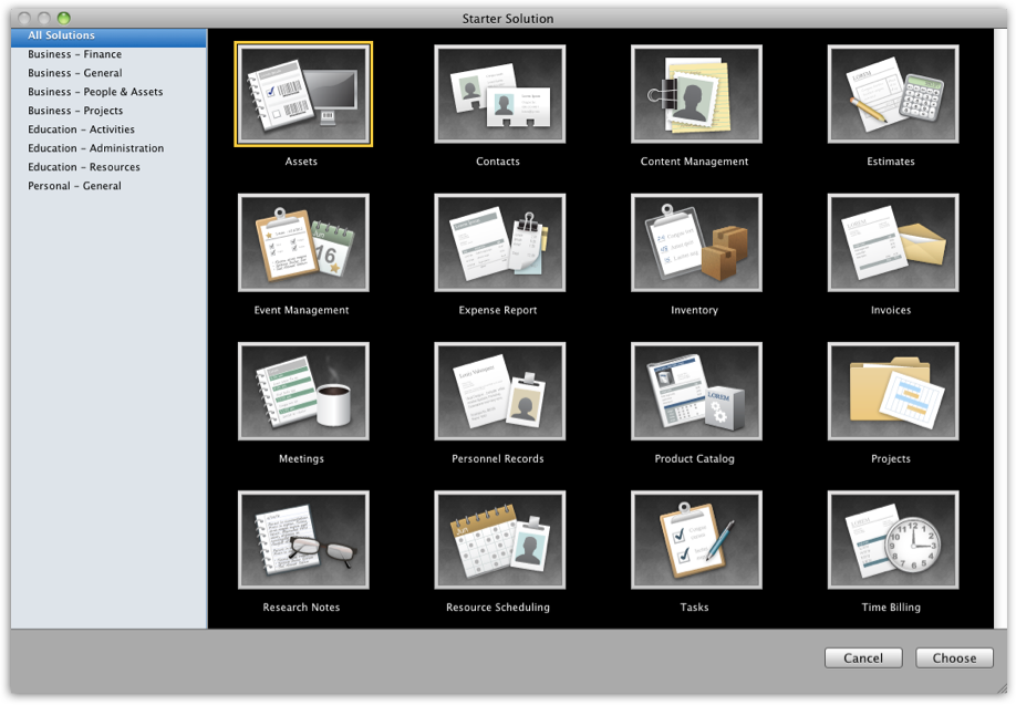 filemaker pro 15 templates