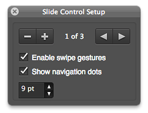 FileMaker Slide Controls