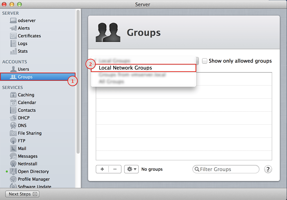 2.4 - Open Directory Setup - Groups