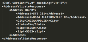 USPS Address Validation XML