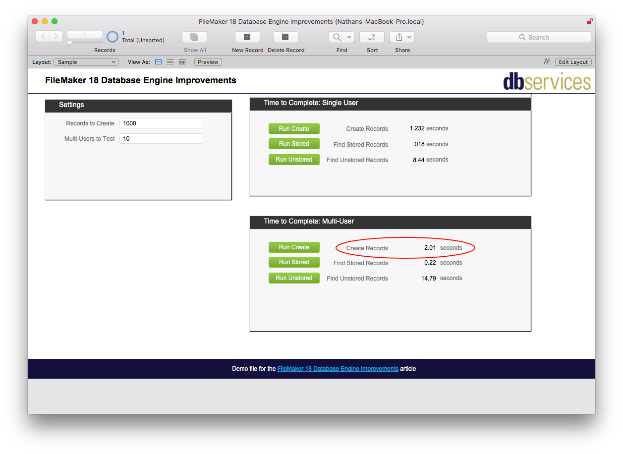 FileMaker Server performance statistics for startup restoration enabled