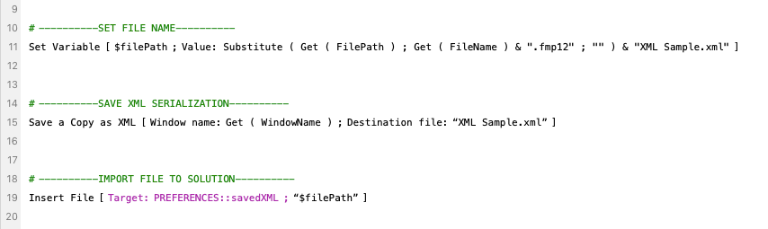 FileMaker Version Comparison Script